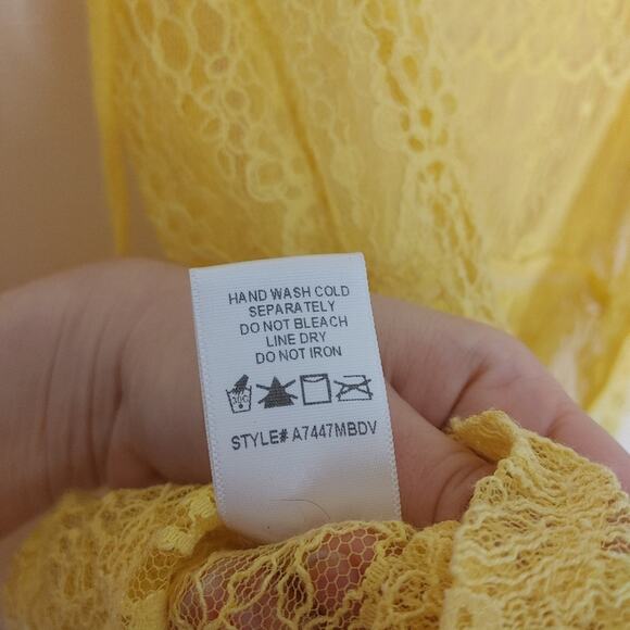 Vanity Size Small S Sheer Bright Yellow Swimsuit Cover Up Top Colorful Summer - Picture 8 of 10